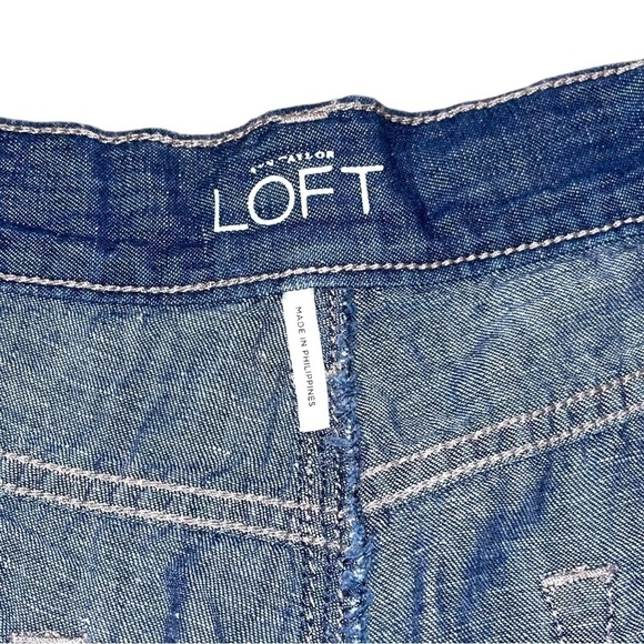 Ann Taylor LOFT Size 31/12 Cotton/Linen Cuffed 5 Pocket Shorts - Picture 3 of 4